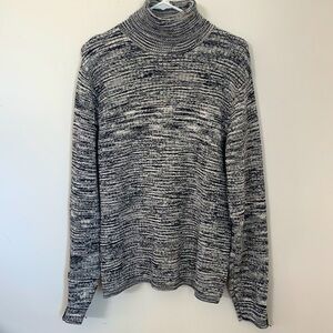 VINTAGE TOMMY HILFIGER GREY KNITTED TURTLENECK SWEATER SIZE L